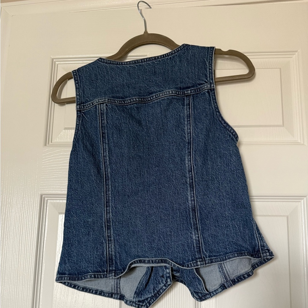 Madewell Light Blue Denim Top - Picture 3 of 3